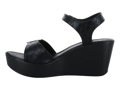 Sandalias de Plataforma Luna Rosa Color Negro para Mujer