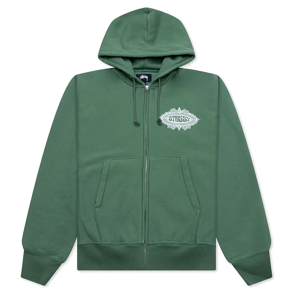 Mantra Zip Hoodie Green