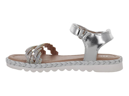 Sandalias Roze Plateadas para Niña