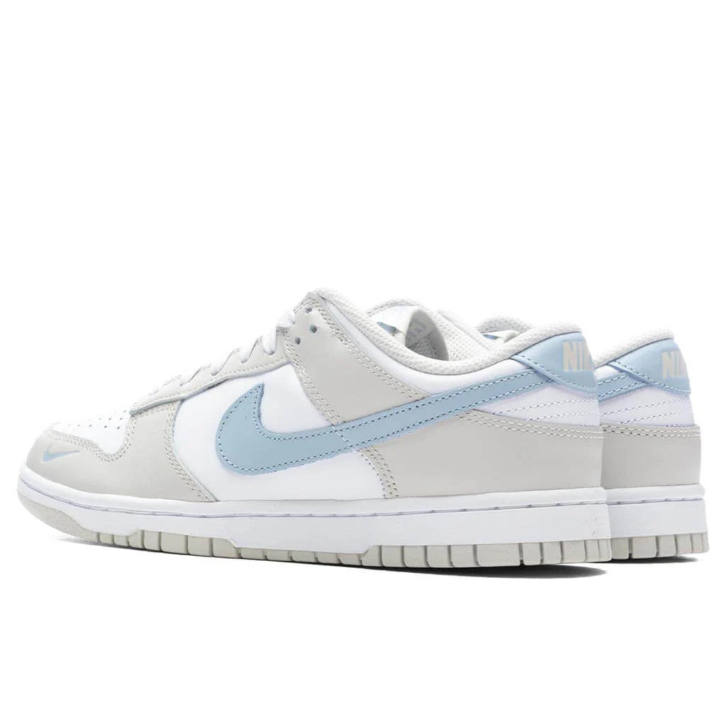 Women's Dunk Low - White/Light Armory Blue/Light Bone