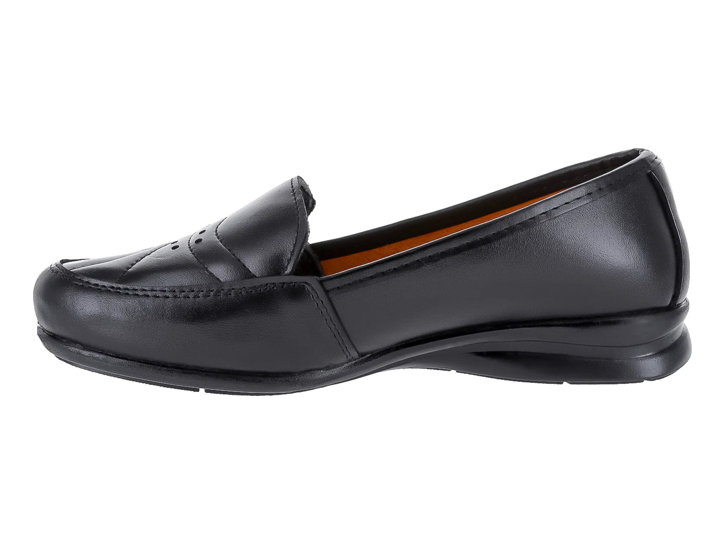 Zapatos Planos de Piel Negro Luna Rosa para Mujer