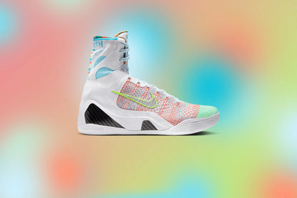 Kobe IX Elite High Protro What The Kobe White Reflective Silver Chlorine Blue