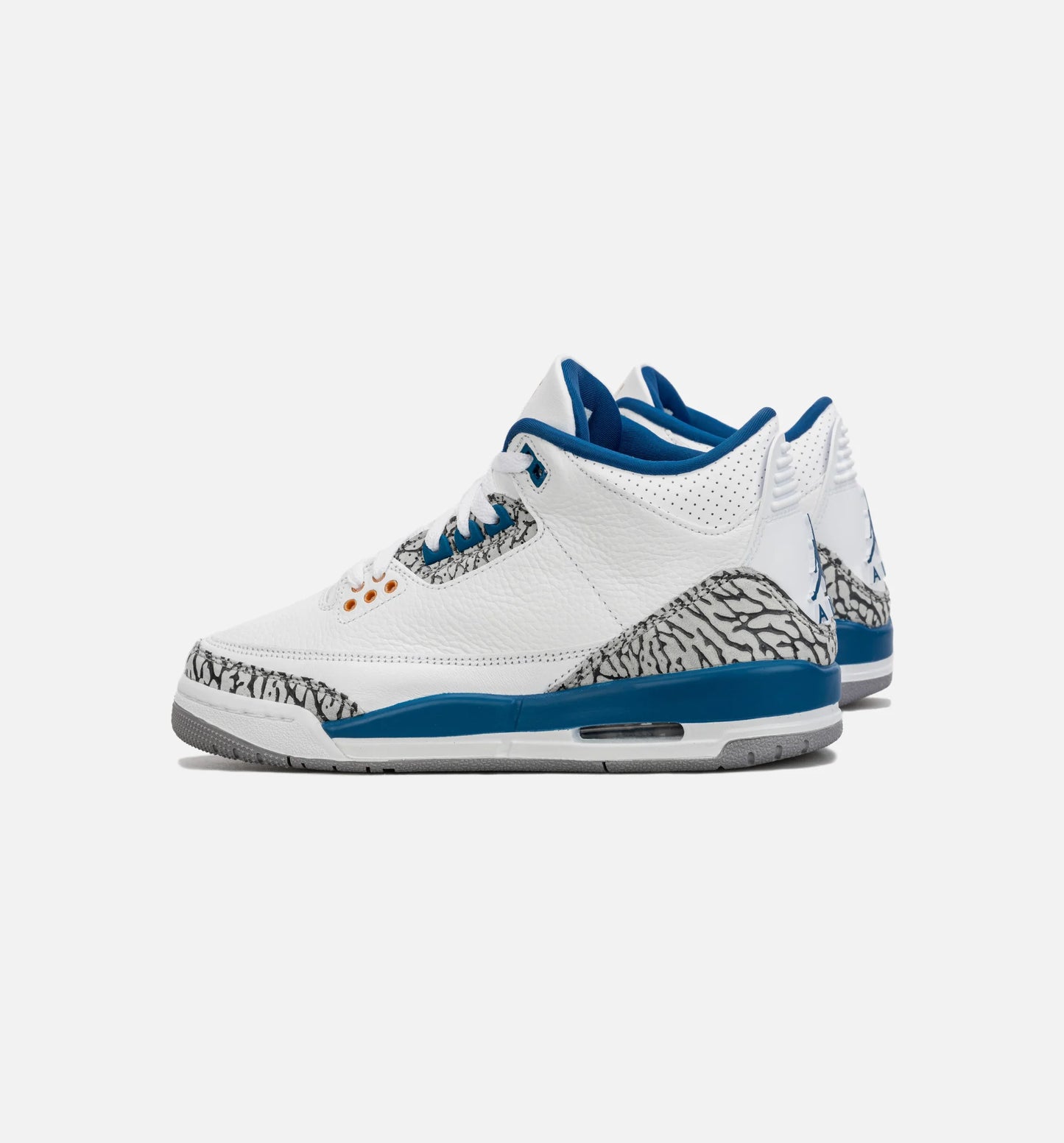 Air Jordan 3 Retro Wizards True Blue Grade School Lifestyle Shoe White Blue
