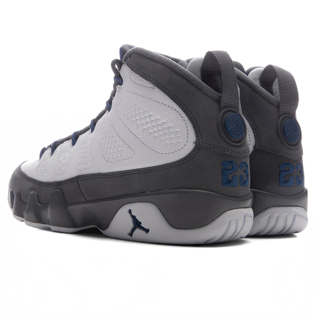 Air Jordan 9 Retro Flint Grey White French Blue Flint Grey