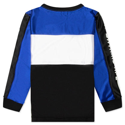 Kids BAPE Mesh L S Tee Blue