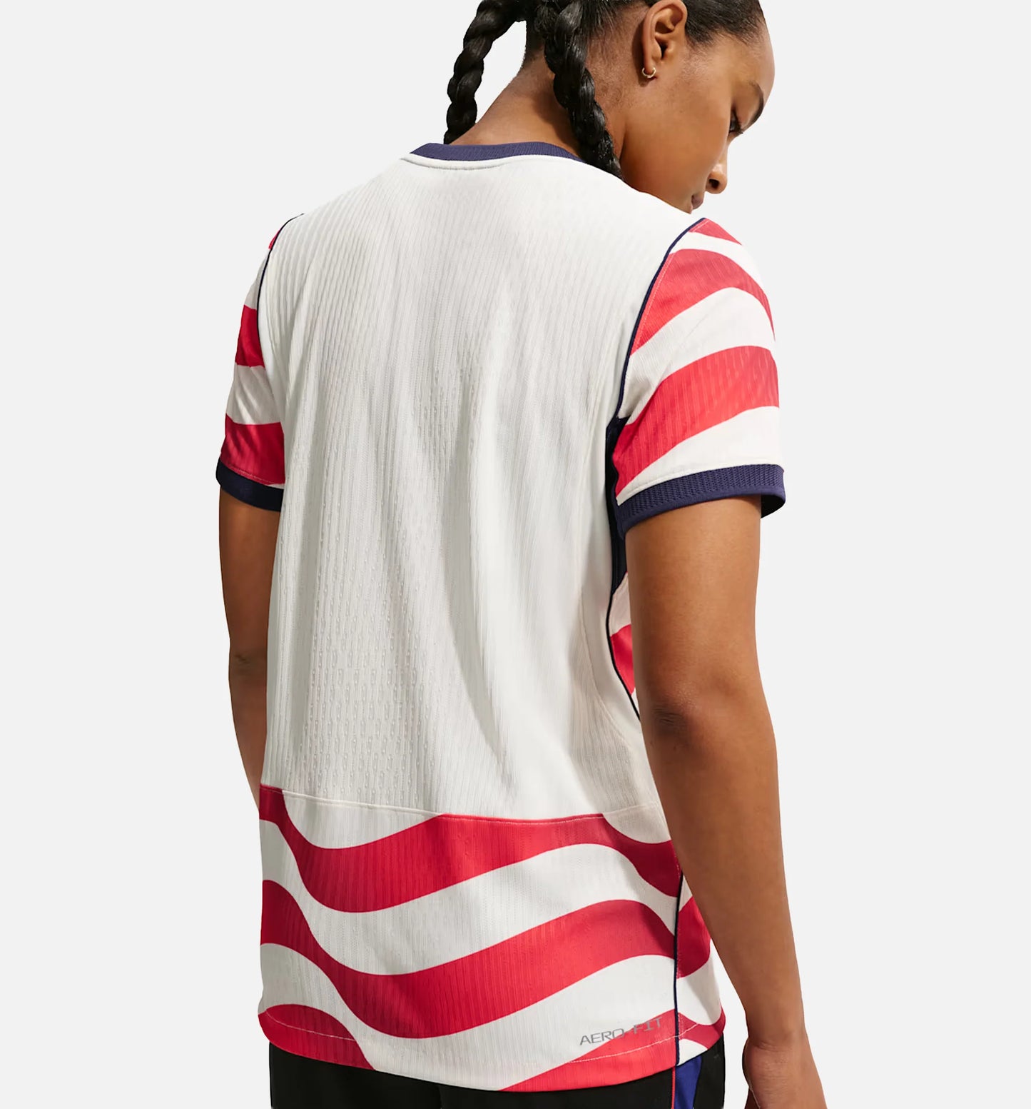 USMNT 2026 27 Match Home Aero Fit Soccer Authentic Womens Jersey Sail Midnight Navy Midnight Navy