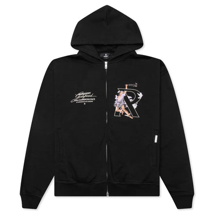 Hermes Zip Hoodie Jet Black