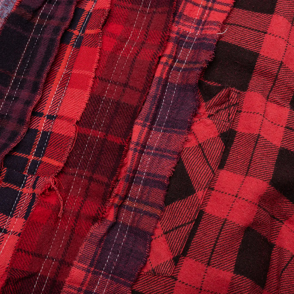 Over Dyed Ribbon Shirt Red