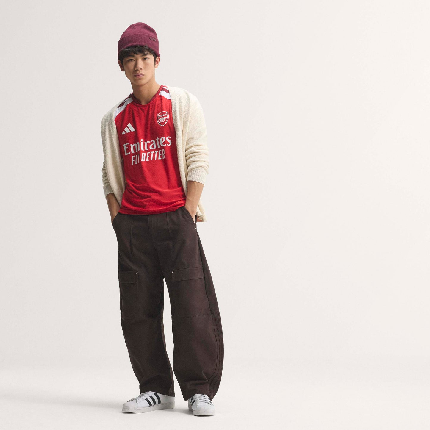 adidas Arsenal FC Home Authentic Mens Soccer Jersey 26 27 Red