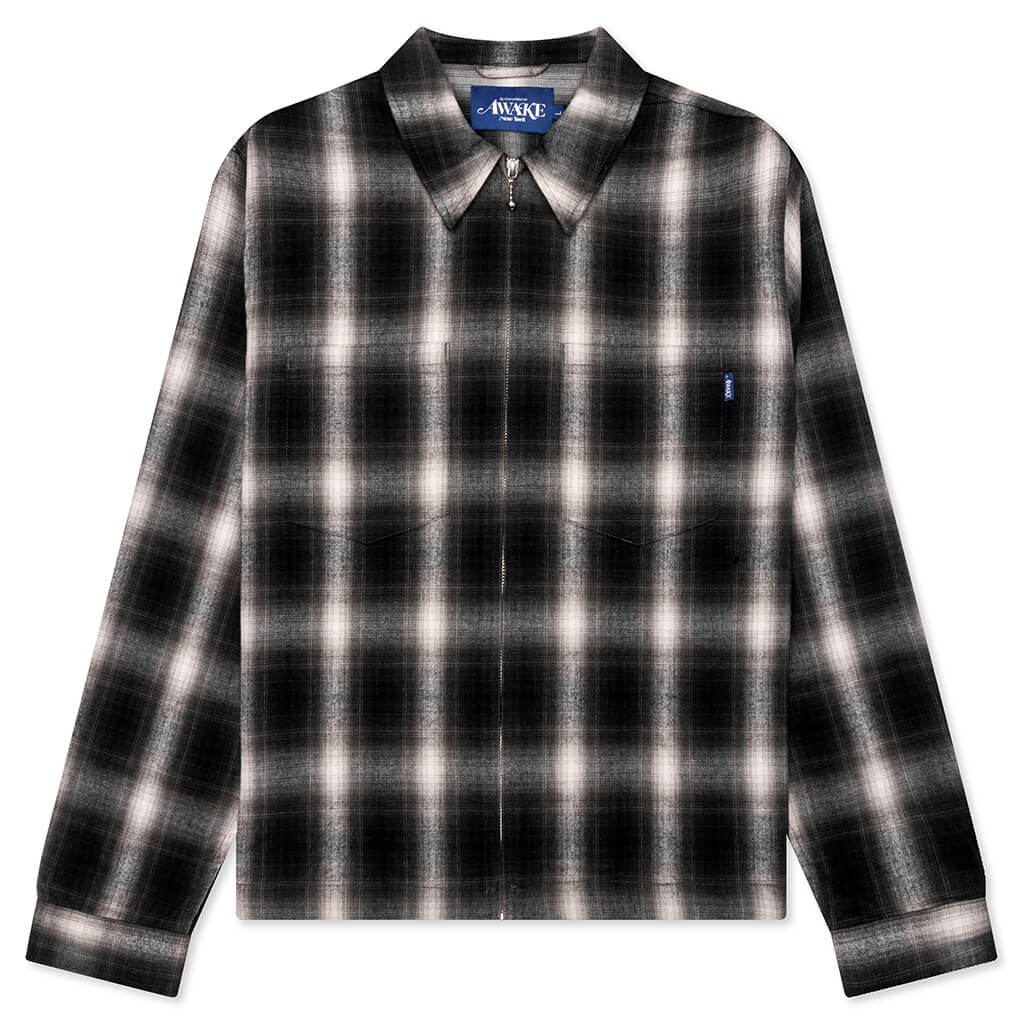 Brushed Flannel Shirt Jacket Green Multi