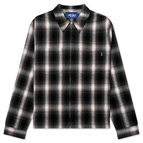 Brushed Flannel Shirt Jacket Green Multi