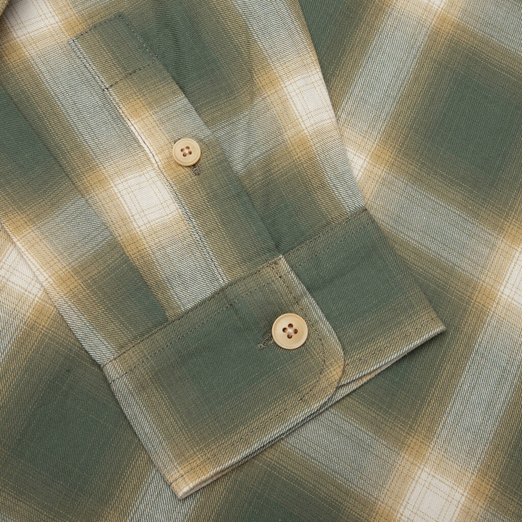 Beach Ombre Plaid Shirt Green