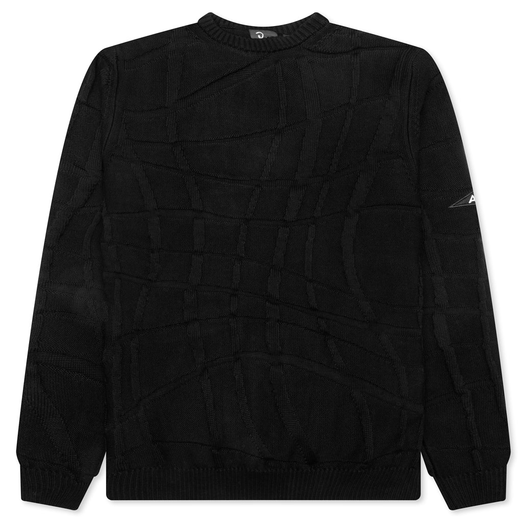 Your Boring Abstract Village Knitted Pullover Black