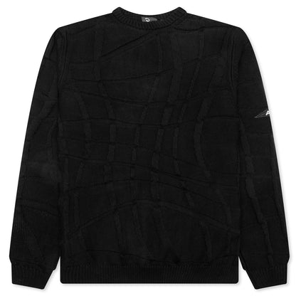 Your Boring Abstract Village Knitted Pullover Black
