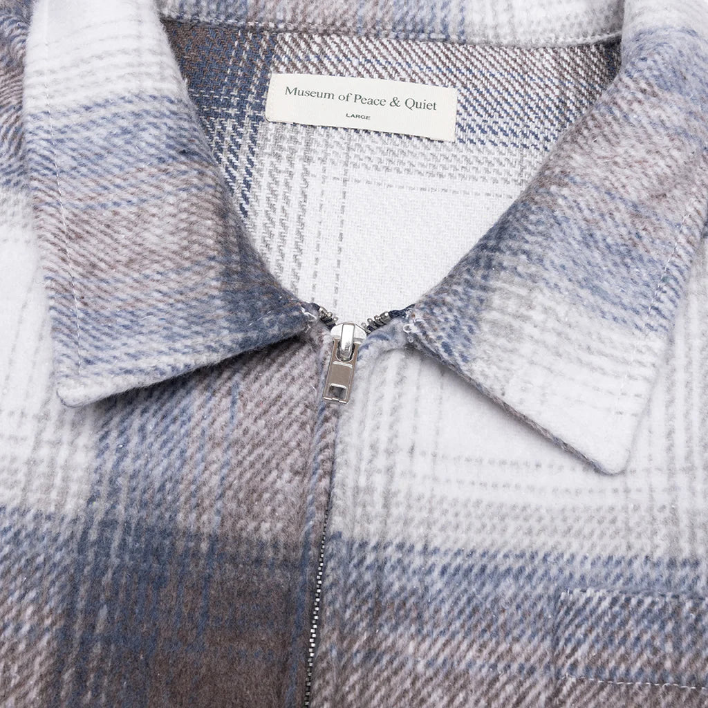 Wordmark Zip Shirt Slate