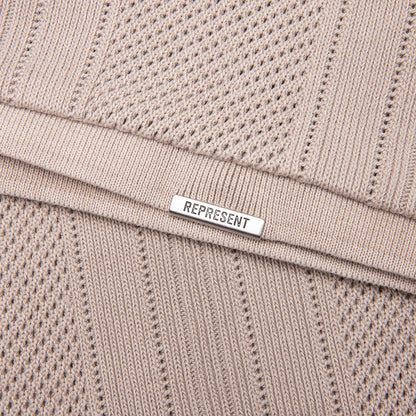 Open Stitch Polo Cashmere