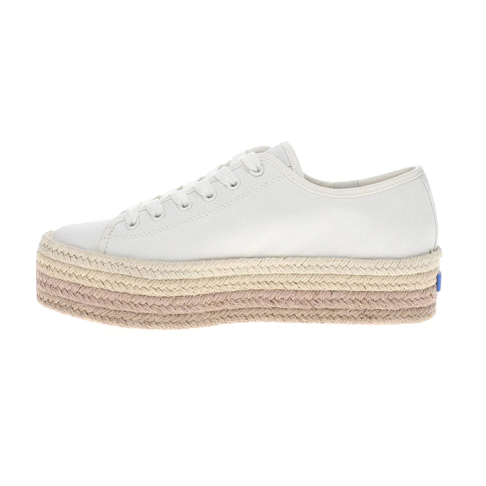 Triple Up Canvas Jute Foxing Lace Up Sneakers