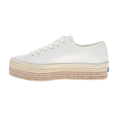Triple Up Canvas Jute Foxing Lace Up Sneakers