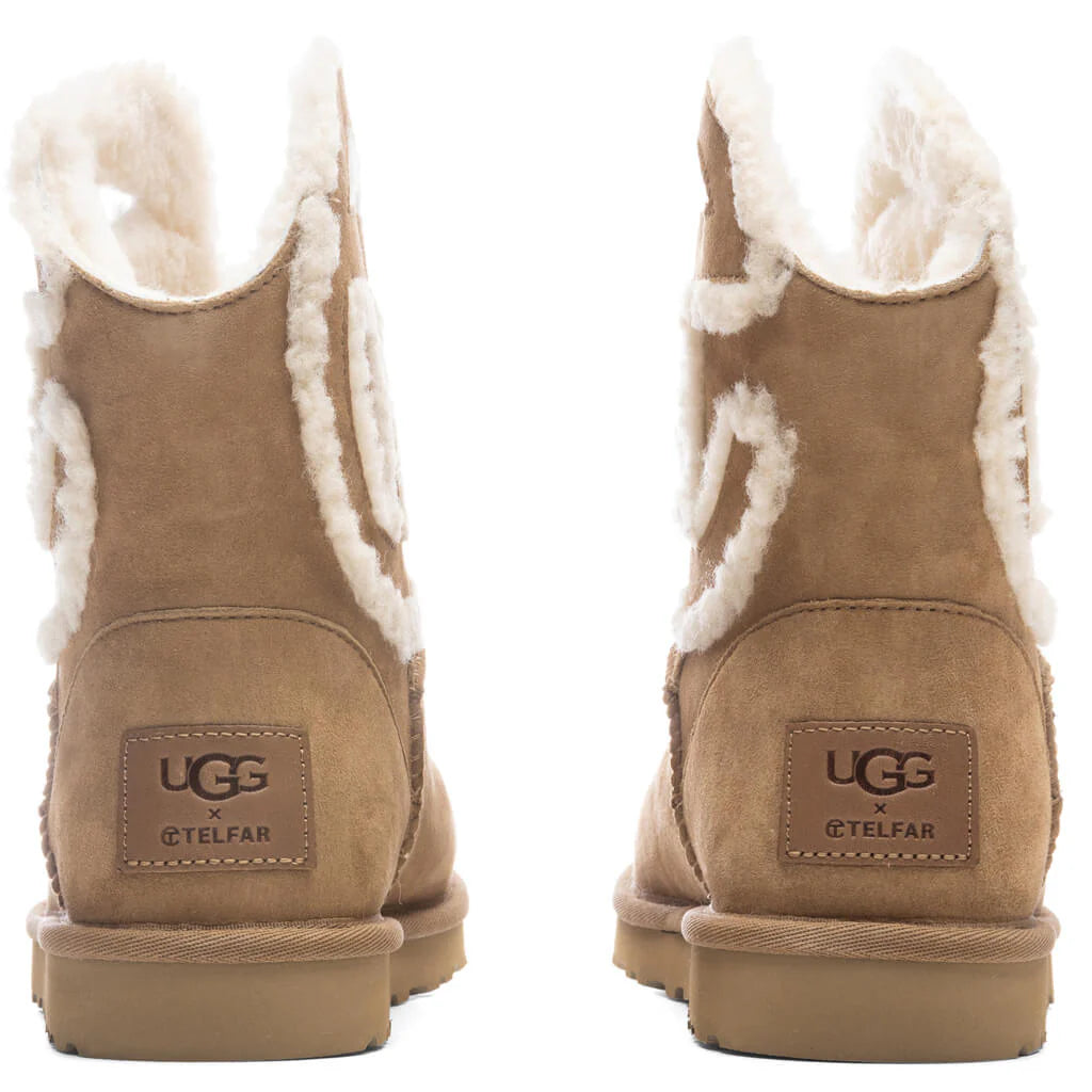 UGG x Telfar Logo Mini Boot Chestnut