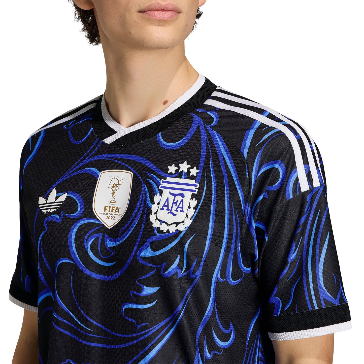 adidas Argentina Away Authentic Mens Soccer Jersey 2026 Black Blue