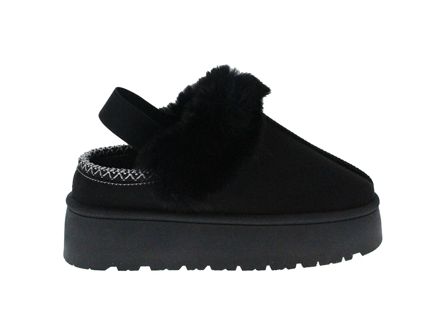 Pantuflas Furor Plataforma Negro para Mujer
