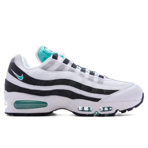 Air Max 95 OG Black Border White Hyper Jade Black Metallic Silver