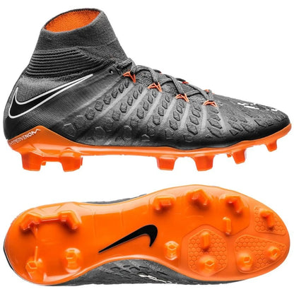 Nike JR Hypervenom Phantom 3 Elite DF FG Dark Grey Total Orange White