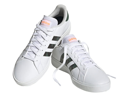 Tenis Adidas Grand Court Base 20 Blancos y Naranja para Hombre