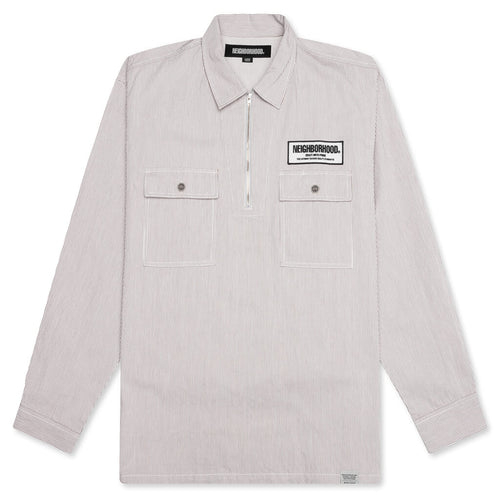 Classic Work L S Pullover Shirt Beige