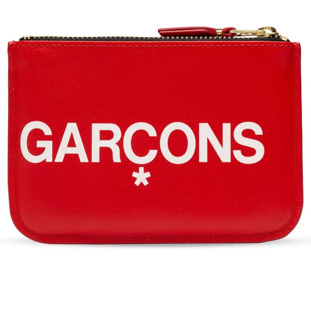 Comme des Garcons Huge Logo Wallet Red