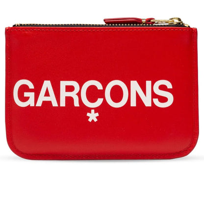 Comme des Garcons Huge Logo Wallet Red