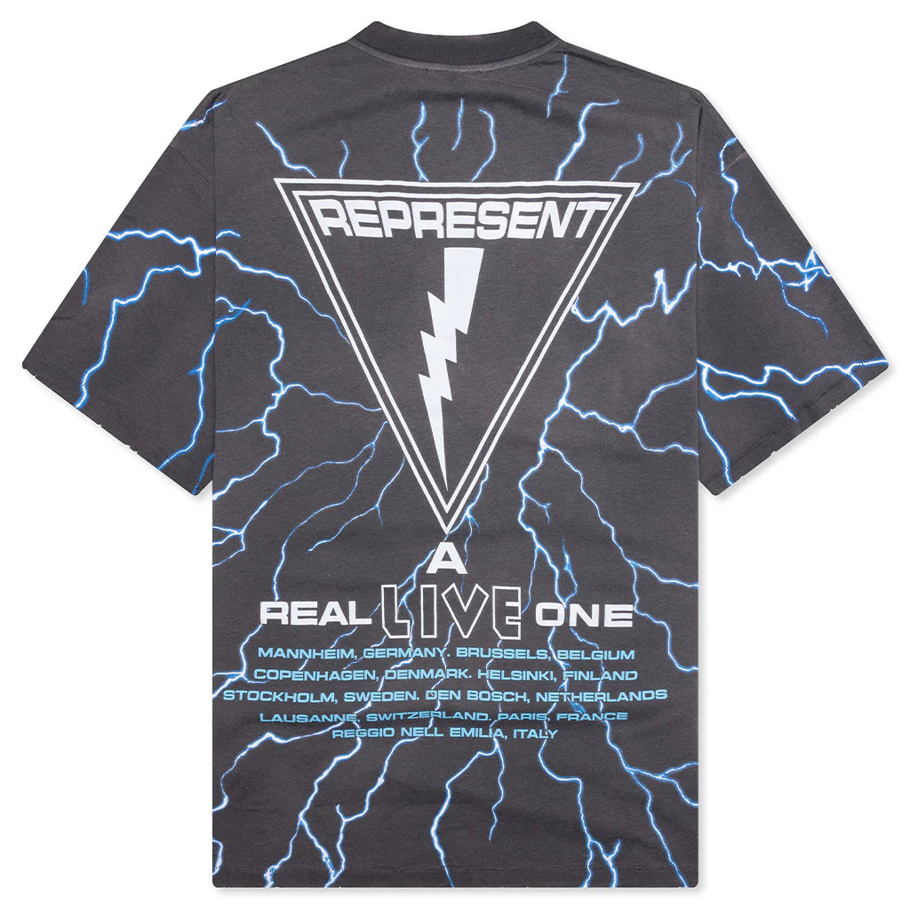 Represent x Iron Maiden A Real Live One T Shirt Sunfade Grey