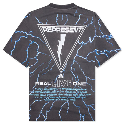 Represent x Iron Maiden A Real Live One T Shirt Sunfade Grey