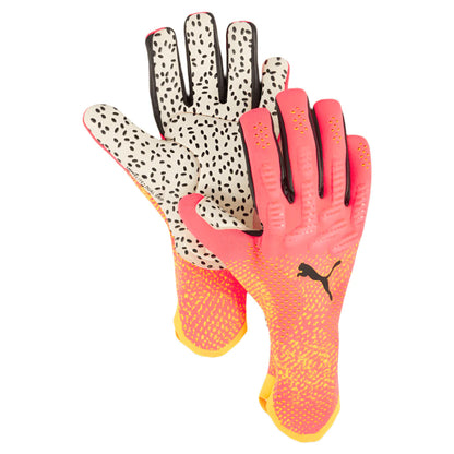 PUMA Future Ultimate NC Goalkeeper Gloves Sunset Glow Sun Stream Black