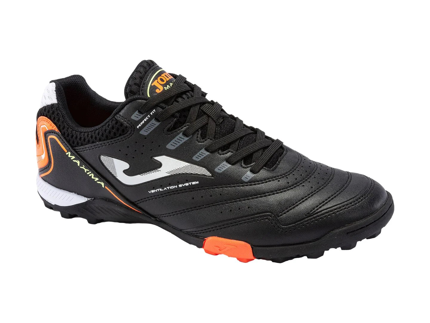 Tenis de Fútbol Joma Maxima Negro Naranja para Hombre