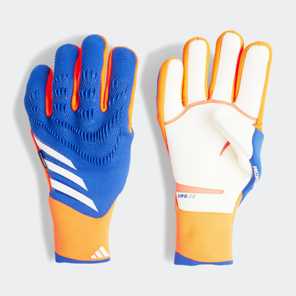 adidas Predator Pro Fingersave Goalkeeper Gloves Lucid Blue Red White