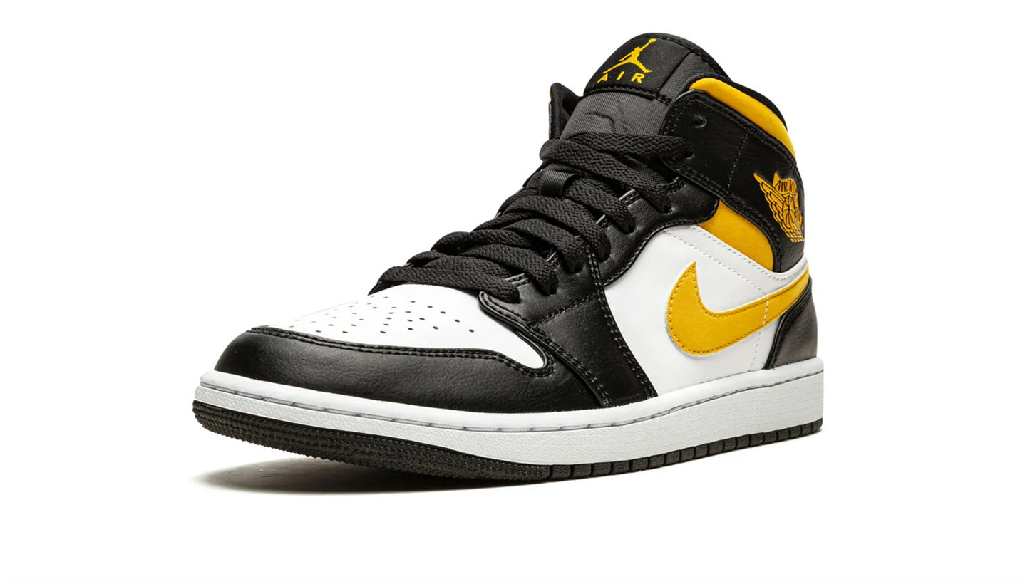 Air Jordan 1 Mid White Pollen Black