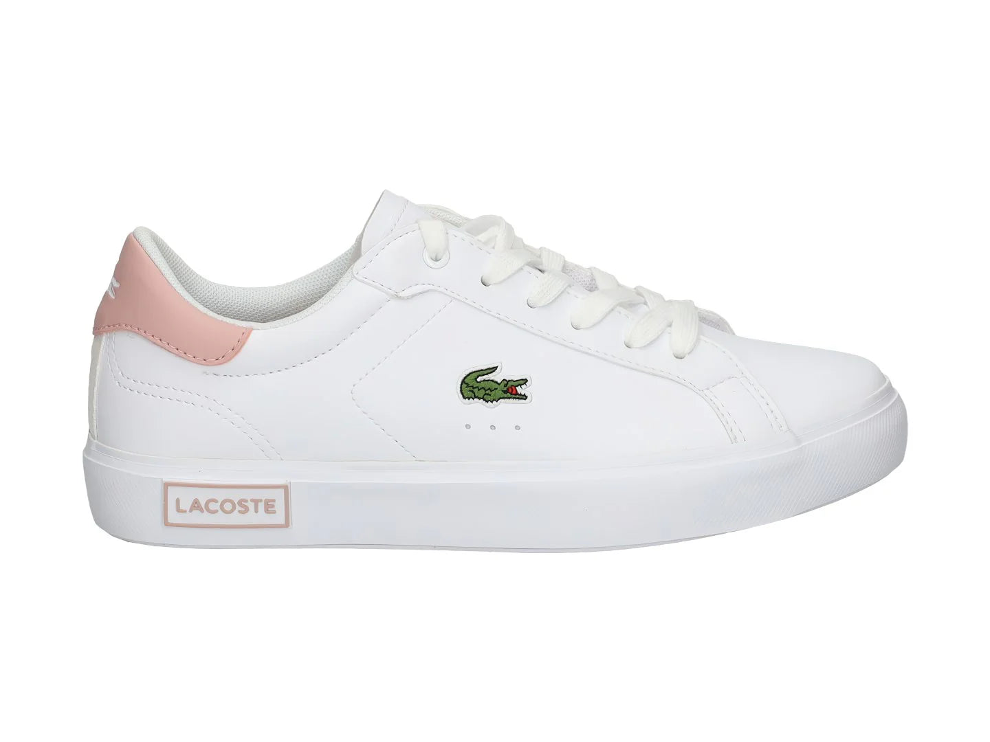 Tenis Lacoste Powercourt Blanco y Rosa para Niña