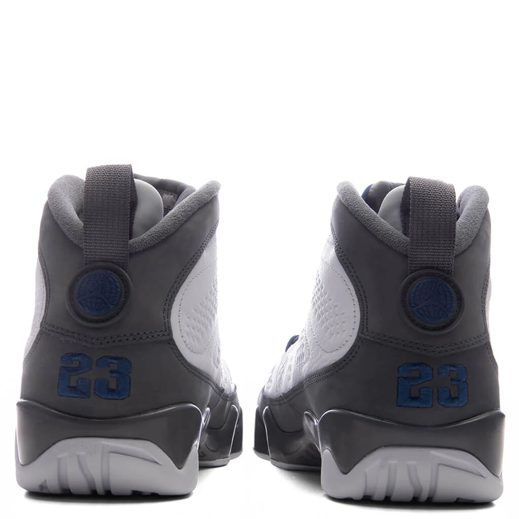 Air Jordan 9 Retro Flint Grey White French Blue Flint Grey