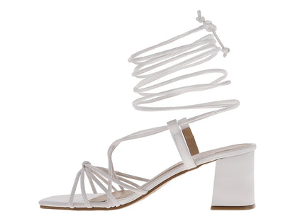 Sandalias Sary Lace Up Blanco para Mujer