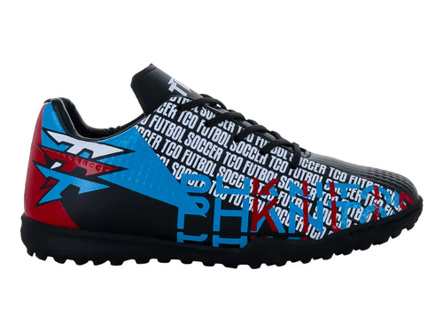 Tenis de Fútbol Leon Trucco Negro y Rojo para Niño