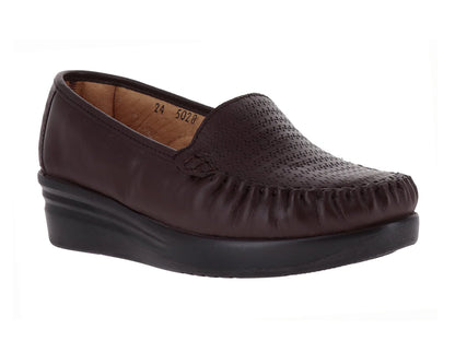 Zapatos Mocasines Mas Descanso Café para Mujer