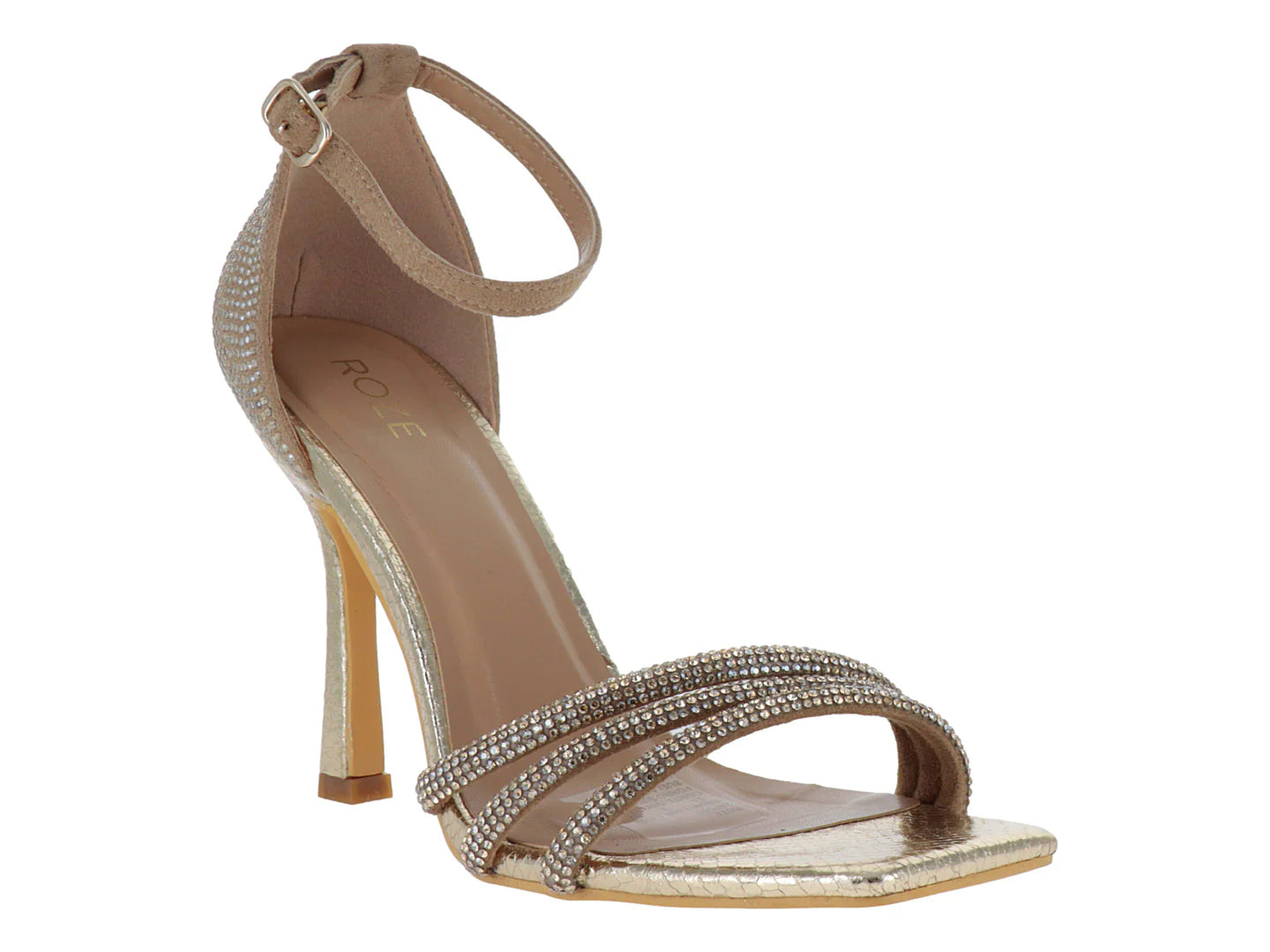Sandalias de Tacón Roze Dorado para Mujer