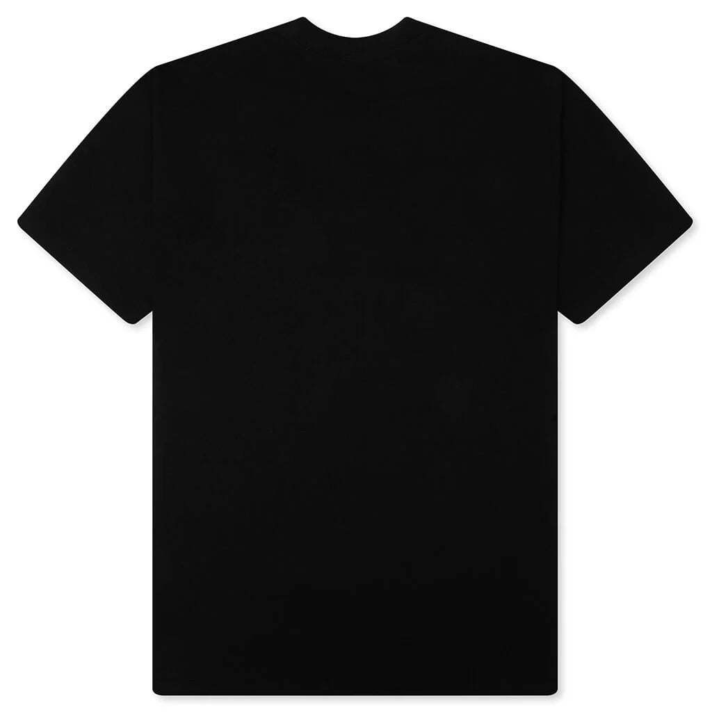 Hand Drawn College Relaxed Fit Tee Black