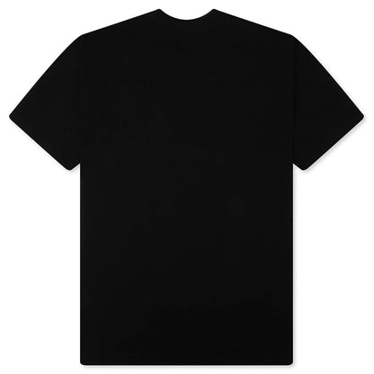 Hand Drawn College Relaxed Fit Tee Black