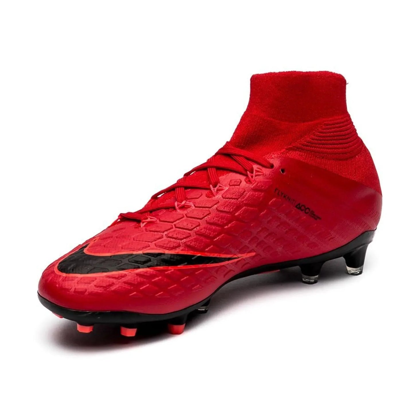 Nike Kids Jr Hypervenom Phantom III Dynamic Fit FG Firm Ground Soccer Cleats Red Black Crimson