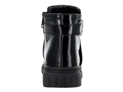 Botas Viris de Charol Negro para Niña