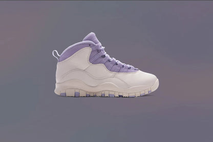 Womens Air Jordan 10 Retro Hydrangeas Chalk Wild Grape Hydrangeas