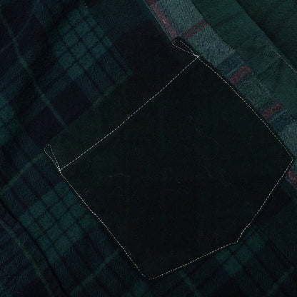 Over Dye 7 Cuts Wide Shirt Green