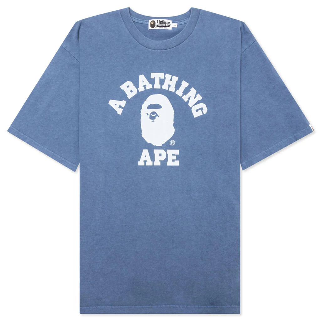 Pigment Dyed College Relaxed Fit Tee Navy